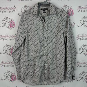 Michael Kors button up floral dotted Black and White Patterned Casual Shirt